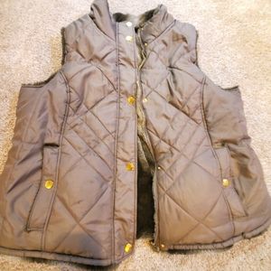 Winter Puff Vest 2x Tan with faux fur reversable